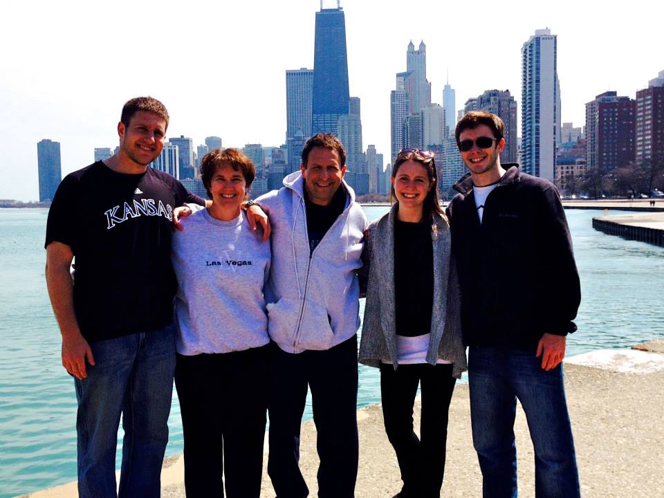 Photo provided by Joel Gutovitz. The Gutovitz family visited the Windy City over Pesach .