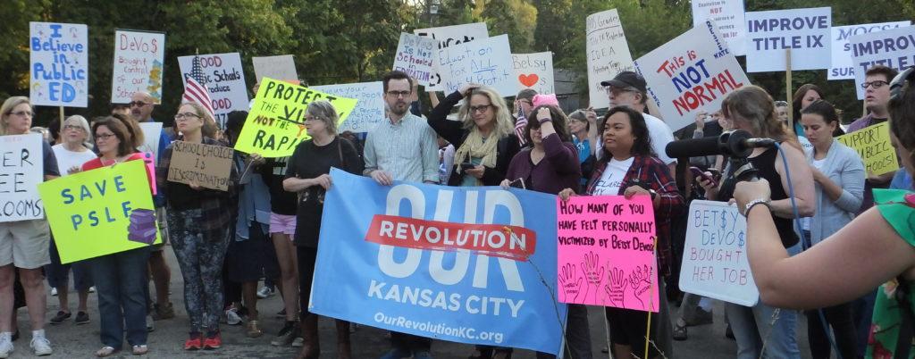 US+Secretary+of+Education+Betsy+DeVos%E2%80%99+Visit+To+Kansas+City+Sparks+Protest