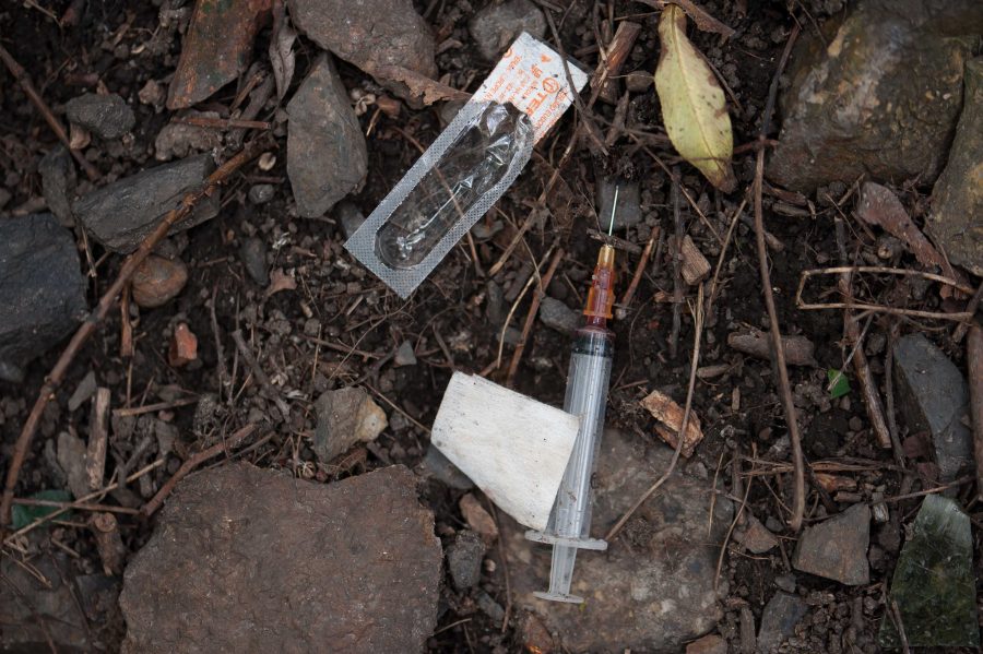 Heroin syringe