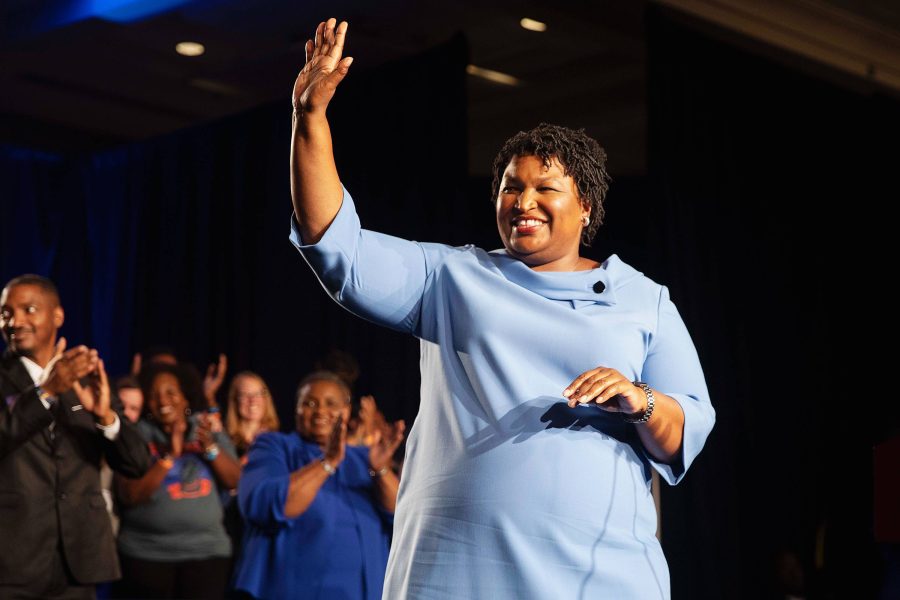 Democratic+Gubernatorial+candidate+Stacey+Abrams+speaks+to+supporters+at+an+election+night+party+in+the+Hyatt+Regency+in+Atlanta%2C+Nov.+6%2C+2018.+Republican+Secretary+of+State+Brian+Kemp+was+ahead+of+Abrams%2C+who+was+seeking+to+become+the+first+black+woman+to+lead+a+state%2C+and+early+Wednesday+morning+Abrams+suggested+the+race+might+go+to+a+runoff.+%28Ruth+Fremson%2FThe+New+York+Times%29