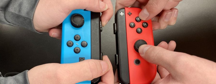 Many Smash Bros Players use Joy-Con Switch controllers to decimate their enemies. Photo by Tali Gortenburg.