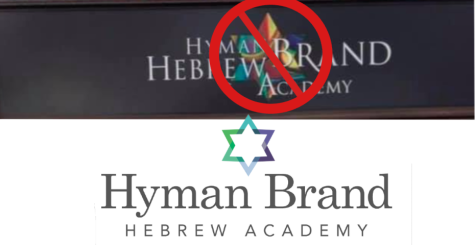 The first thing HBHA changed to blue was the school logo. Image by Elia Ellis.
