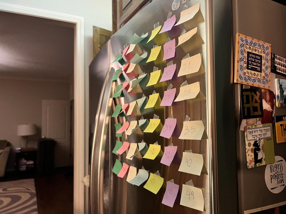 Calendar for counting the Omer. Photo by Dani Glickman
